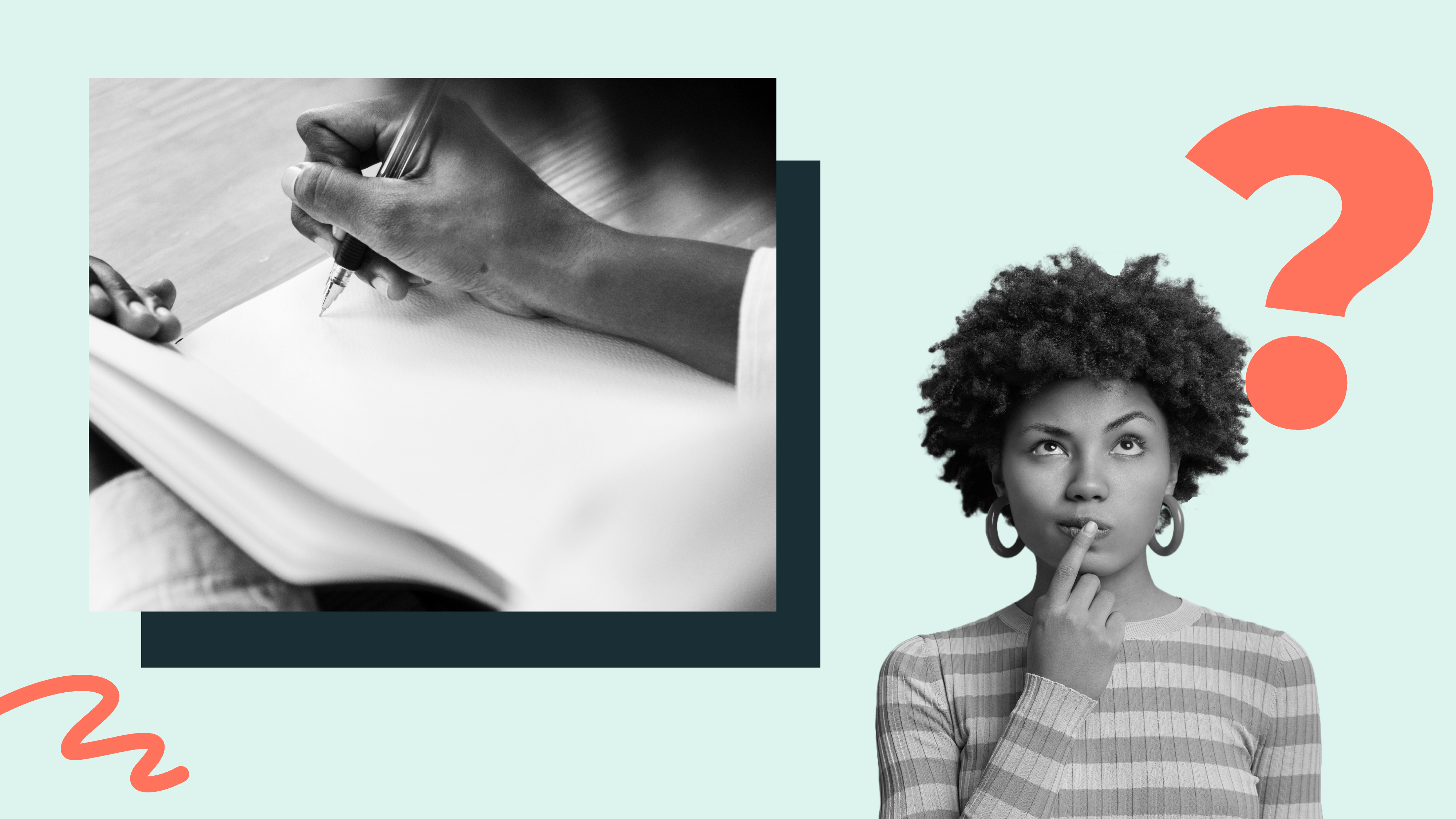 A woman ponders what type of freelance writing would be best for her side hustle